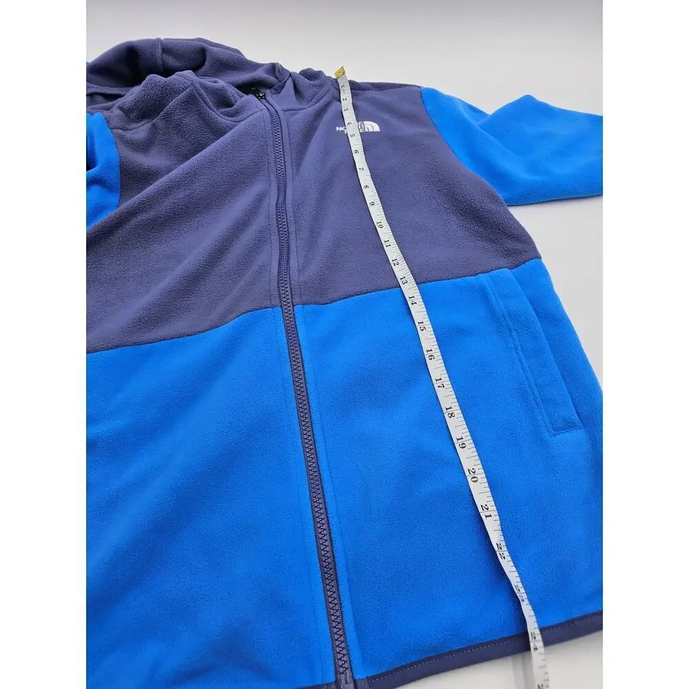 The North Face Boys XL 14/16 Teen Glacier Full Zip Hooded Jacket Optic Blue NWT
